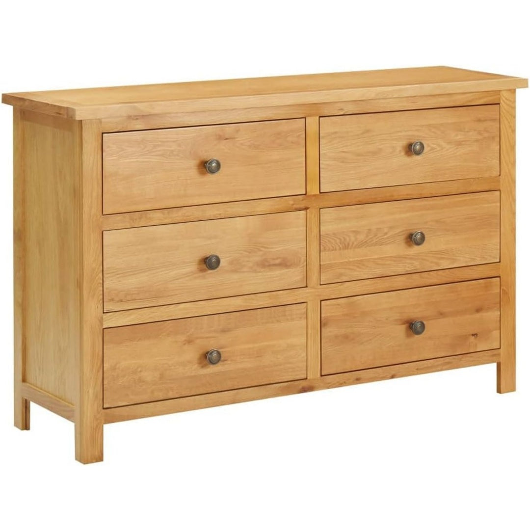 Das Sideboard misst 105 x 33.5 x 73 cm in Eichenbraun