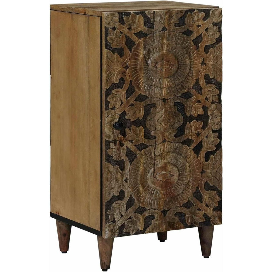 Sideboard verbindet ein Metallgestell und geschlossenen Stauraum
