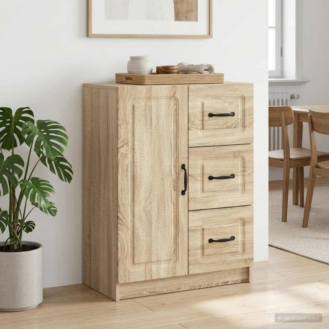 3 Schubladen an dem Sideboard mit 66 x 34.5 x 87 cm