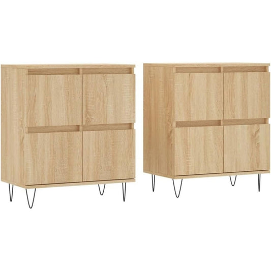 Sideboard aus Samt in Eichenbraun