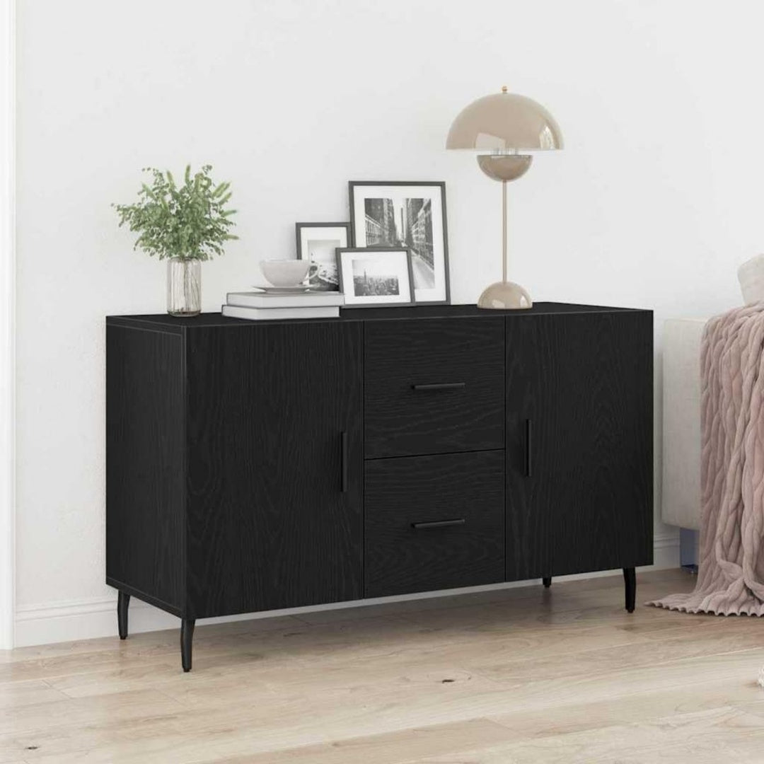 Sideboard mit den Massen 100 x 36 x 60 cm in Schwarz und Eichenbraun