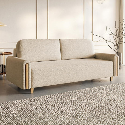 Sofa mit einer Schlaffunktion und weichen Polstern