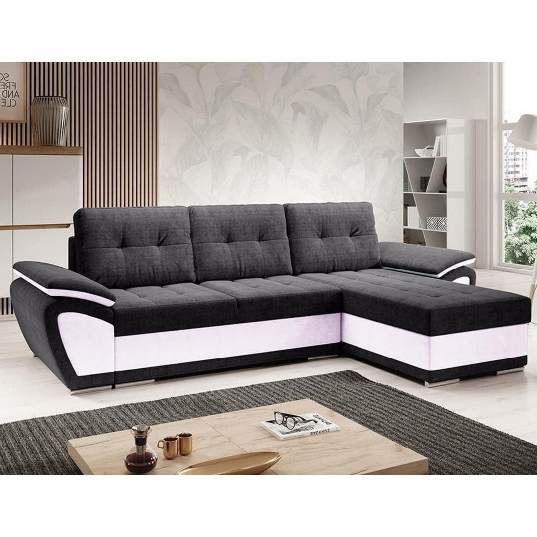 Sofa aus Stoff in Schwarz und Weiss