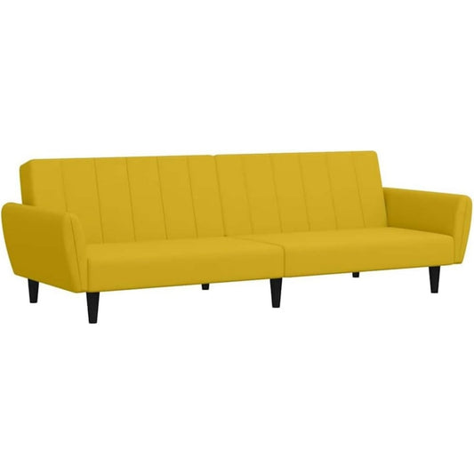Kunststofffuesse ergaenzen das Sofa