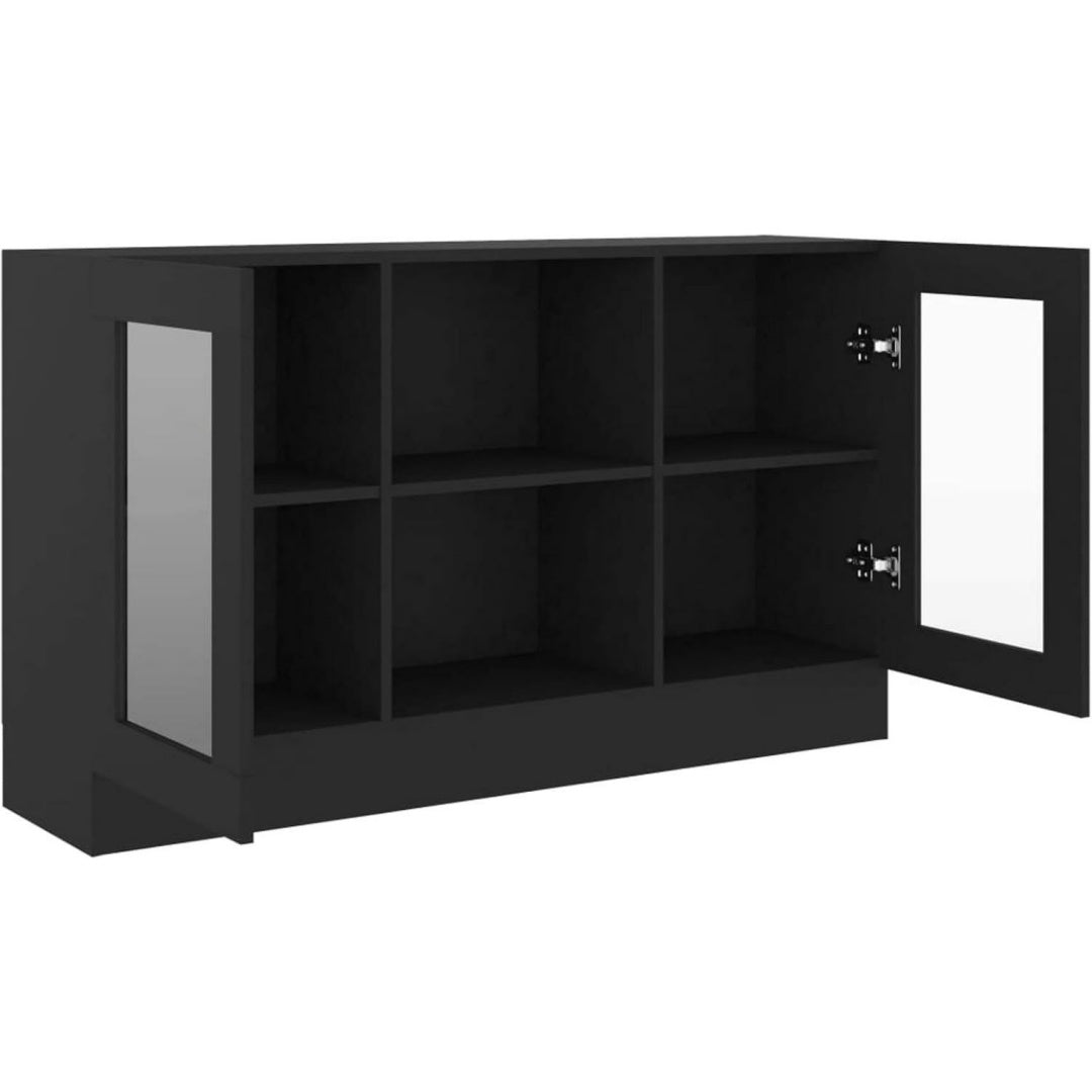 Vitrine mit den Massen 120 x 30.5 x 70 cm in Schwarz