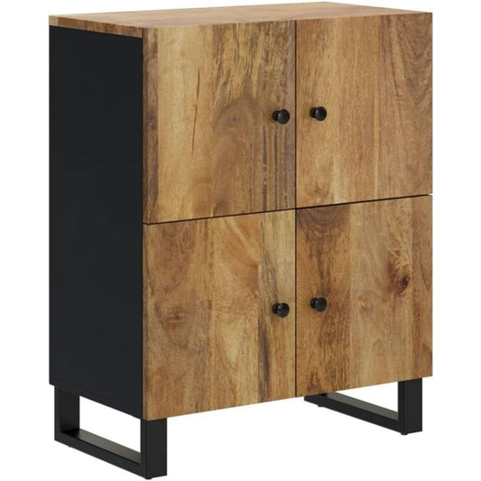 Sideboard aus Massivholz und Mangoholz mit 4 Tueren