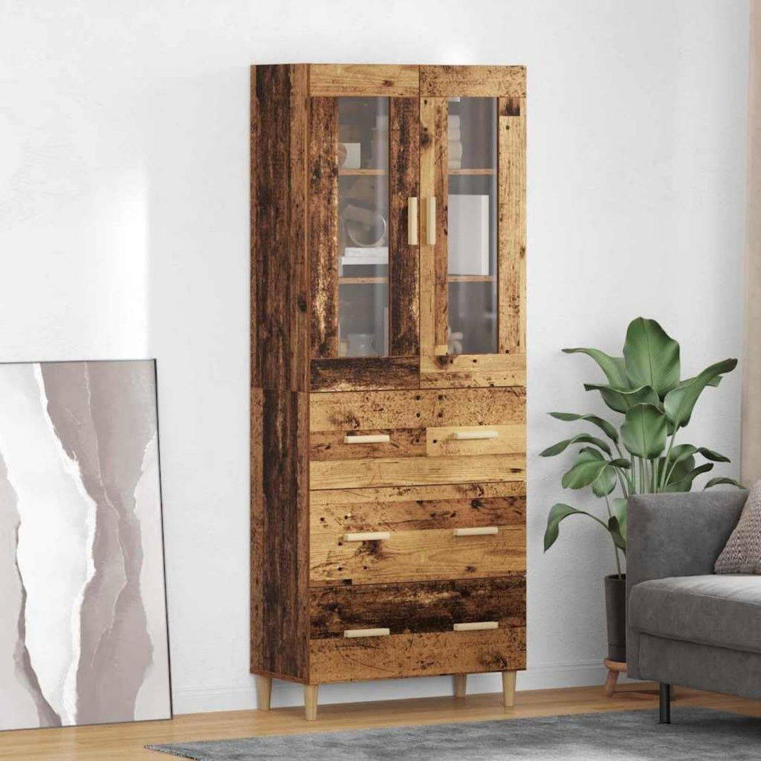 Schubladen an dem Hochschrank mit den Massen 69.5 x 34 x 180 cm