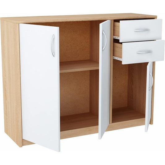 Sideboard mit 3 Tueren, 2 Schubladen und Schubladen